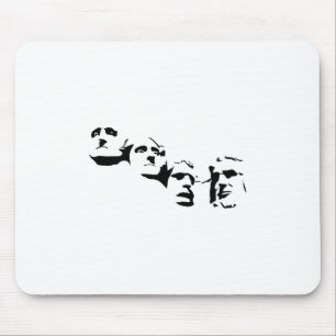 Mount Rushmore Minimalistische Silhouette Grafiek Muismat
