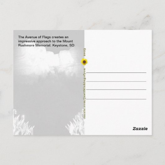 Mount Rushmore-monument - avondverlichting - Briefkaart (Achterkant)