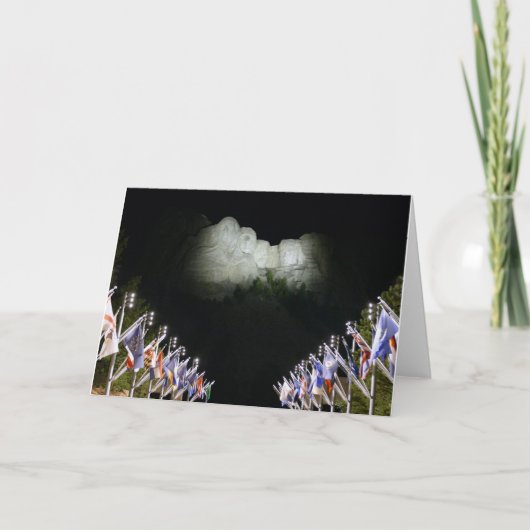 Mount Rushmore-monument - avondverlichting - Kaart (Voorkant)