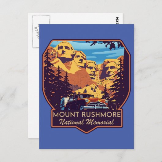 Mount Rushmore Nationaal Monument Briefkaart (Voorkant / Achterkant)