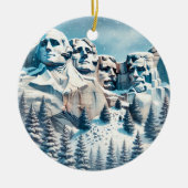 Mount Rushmore Nationaal Park Sneeuwfeest Keramisch Ornament (Voorkant)