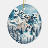 Mount Rushmore Nationaal Park Sneeuwfeest Keramisch Ornament (Links)
