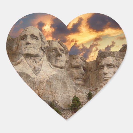 Mount Rushmore National Memorial Hart Sticker (Voorkant)