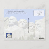 Mount Rushmore National Memorial, South Dakota Briefkaart (Achterkant)