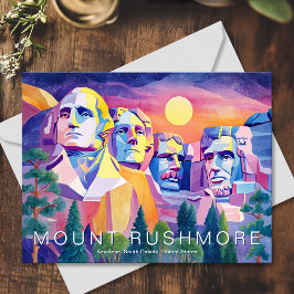 Mount Rushmore National Memorial USA Reis Kunst Briefkaart