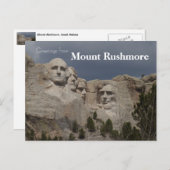 Mount Rushmore National Monument South Dakota Briefkaart (Voorkant / Achterkant)