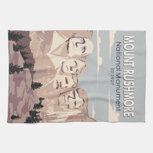 Mount Rushmore National Monument South Dakota Theedoek (Horizontaal)