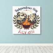 Mount Rushmore Onafhankelijkheidsdag Canvas Afdruk (Insitu (Houten vloer))