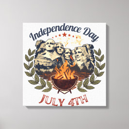 Mount Rushmore Onafhankelijkheidsdag Canvas Afdruk