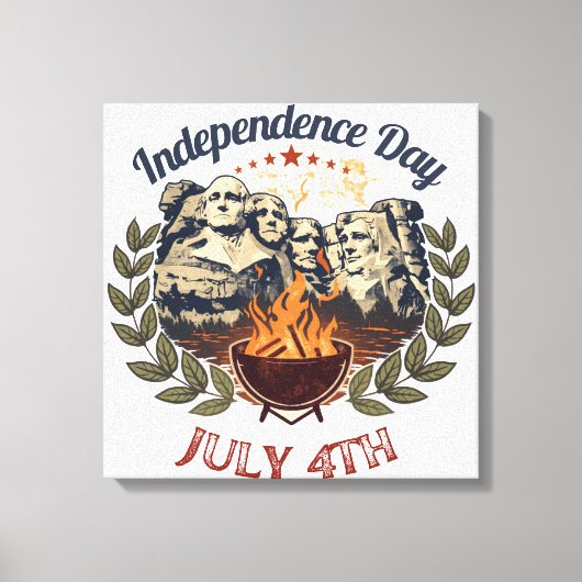 Mount Rushmore Onafhankelijkheidsdag Canvas Afdruk (Voorkant)