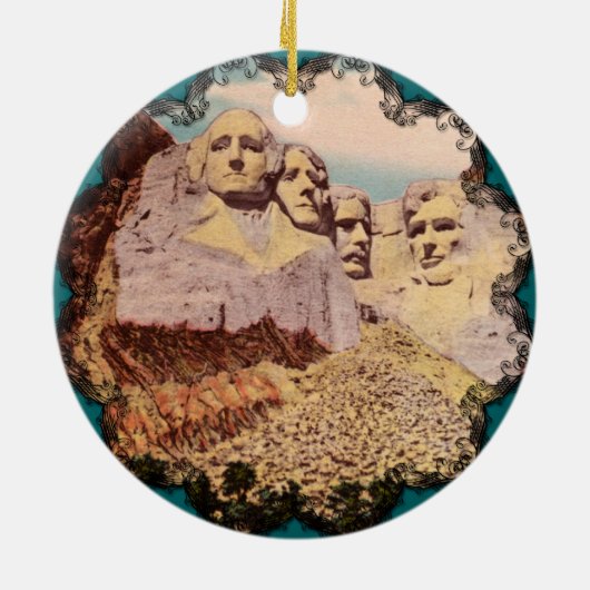 Mount Rushmore Ornament (Achterkant)