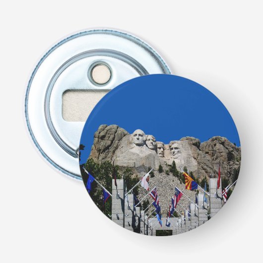 Mount Rushmore  Photo Souvenir Button Flesopener (Voorkant)