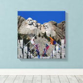 Mount Rushmore  Photo Souvenir Canvas Afdruk (Insitu (Houten vloer))