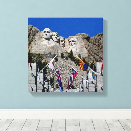 Mount Rushmore Photo Souvenir Canvas Afdruk (Insitu (Houten vloer))