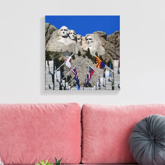 Mount Rushmore Photo Souvenir Canvas Afdruk (Insitu (Woonkamer))