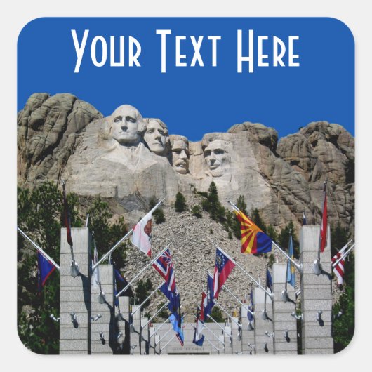Mount Rushmore Photo Souvenir Vierkante Sticker (Voorkant)