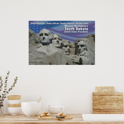 MOUNT RUSHMORE PRESIDENTEN MEMORIAL POSTER (Keuken)
