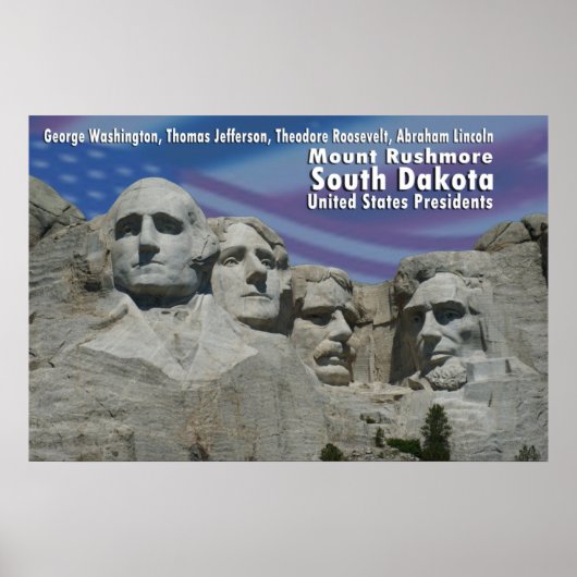 MOUNT RUSHMORE PRESIDENTEN MEMORIAL POSTER (Voorkant)