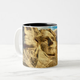 Mount Rushmore Presidential Memorial Tweekleurige Koffiemok