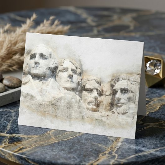 Mount Rushmore Presidentieel Aquarel Kunst Bedankkaart