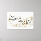 Mount Rushmore Presidentieel Aquarel Kunst Canvas Afdruk (Voorkant)