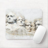 Mount Rushmore Presidentieel Aquarel Kunst Muismat (Met muis)
