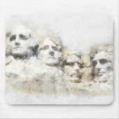 Mount Rushmore Presidentieel Aquarel Kunst Muismat (Voorkant)