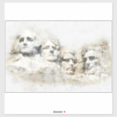 Mount Rushmore Presidentieel Aquarel Kunst Sticker (Vel)