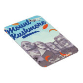 Mount Rushmore-reisposter in vintage stijl. Magneet (Rechterzijde)