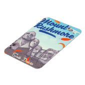 Mount Rushmore-reisposter in vintage stijl. Magneet (Linkerzijde)
