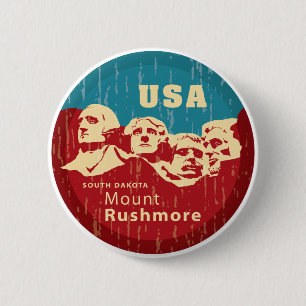 Mount Rushmore Ronde Button 5,7 Cm