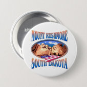 Mount Rushmore Ronde Button 7,6 Cm (Voorkant /achterkant)