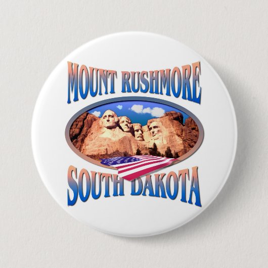 Mount Rushmore Ronde Button 7,6 Cm (Voorkant)