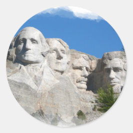Mount Rushmore Ronde Sticker