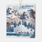 Mount Rushmore Sneeuwkerst Keramisch Ornament (Links)