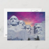 Mount Rushmore, South Dakota, Amerikaanse Presiden Briefkaart (Voorkant / Achterkant)