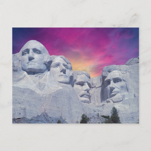Mount Rushmore, South Dakota, Amerikaanse Presiden Briefkaart (Voorkant)