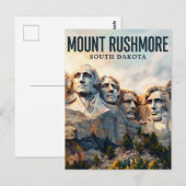 Mount Rushmore South Dakota Briefkaart (Voorkant / Achterkant)