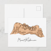 Mount Rushmore SOUTH DAKOTA Briefkaart (Voorkant / Achterkant)
