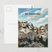 Mount Rushmore South Dakota Briefkaart (Voorkant / Achterkant)