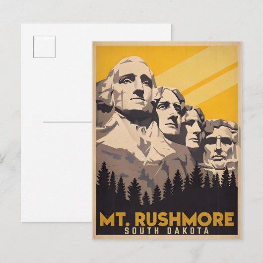 Mount Rushmore, South Dakota Briefkaart (Voorkant / Achterkant)