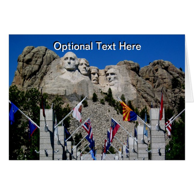 Mount Rushmore South Dakota Flag Souvenir (Voorkant Horizontaal)
