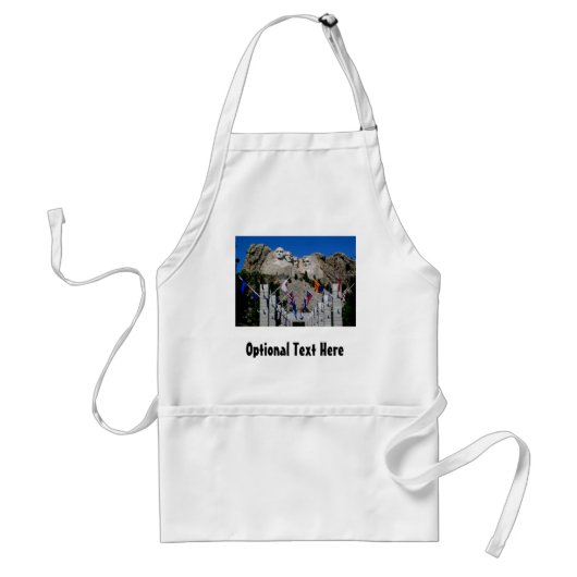 Mount Rushmore South Dakota Flag Souvenir Standaard Schort (Voorkant)