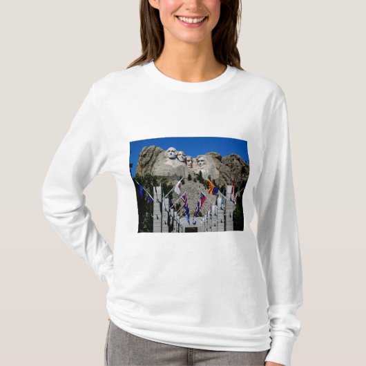 Mount Rushmore South Dakota Flag Souvenir T-shirt (Voorkant)