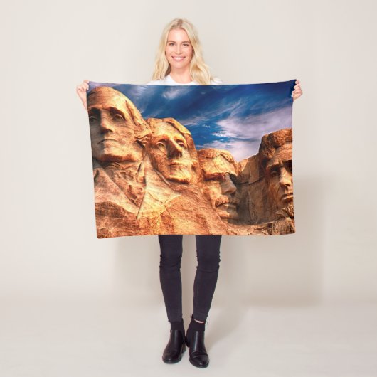 Mount Rushmore South Dakota Fleece Deken (In situ)