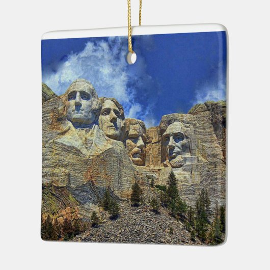 Mount Rushmore South Dakota Keramisch Ornament (Links)