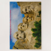 Mount Rushmore South Dakota. Kerstgroeten Legpuzzel (Verticaal)