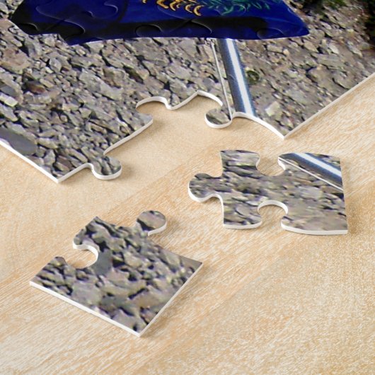 Mount Rushmore South Dakota.kerstgroeten Legpuzzel (Zijkant)