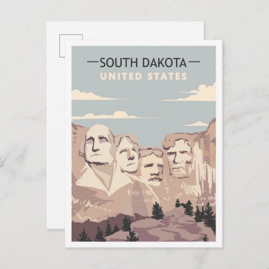 Mount Rushmore South Dakota Reis rond 1940-1960 Briefkaart (Voorkant / Achterkant)