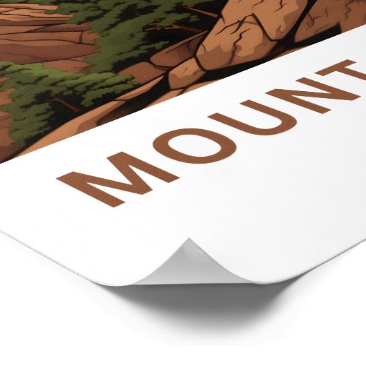 Mount Rushmore South Dakota Reisprint Poster (Hoek)